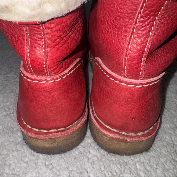 Duckfeet Size 36 ARHUS Leather Boots (Shearling Lined Crepe Soles) - Granate Red - Picture 5 of 8